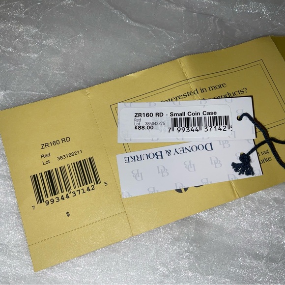 Dooney and Bourke Small Coin Purse Keychain, Red NWT - Picture 5 of 7